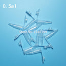 0.5ML 1000pcs/lot 8x32mm Plastic Test Tubes with V-bottom, EP Centrifuge Tube with Lid, Seed Container, Medical Powder Package